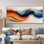 Fugue abstraite blanche et bleue en couleur III - spirales abstraites, art mural