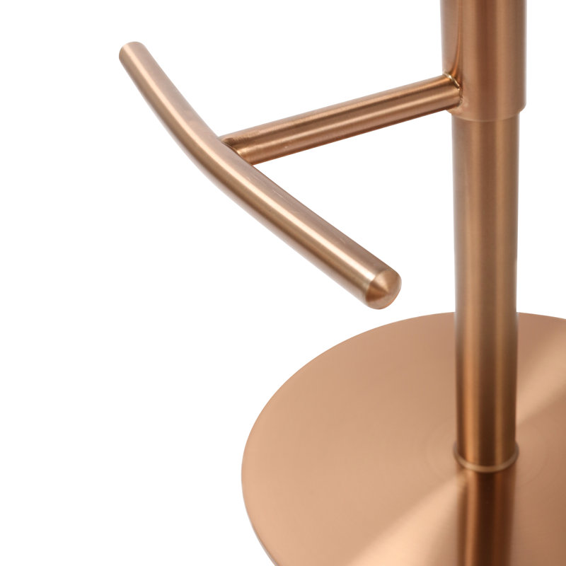 Tabouret de comptoir pivotant lisse Yark, Brun cannelle