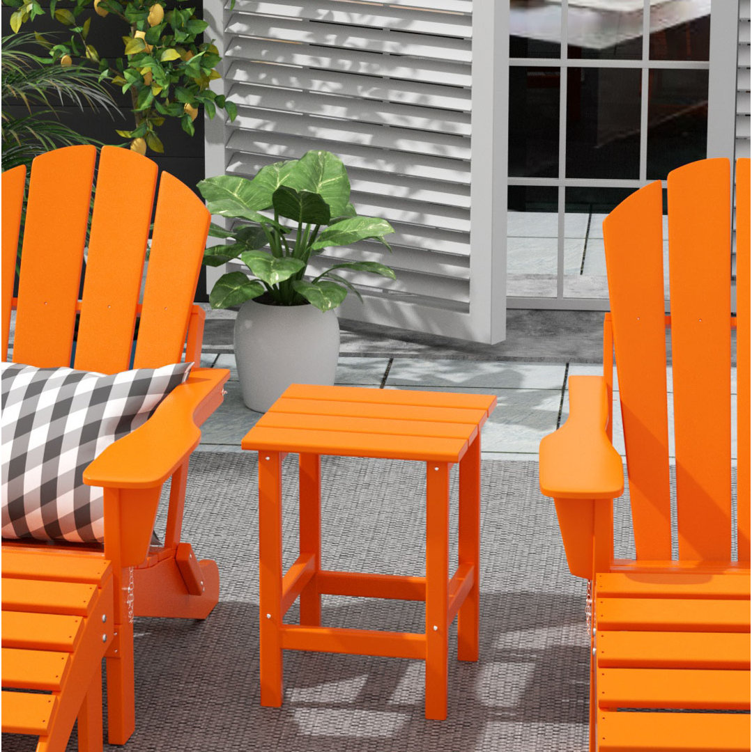Shavon All Weather Adirondack Outdoor HDPE Side Table Beachcrest Home™ 