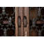 Buffet rustique en bois de manguier à 4 portes avec incrustation décorative en métal Quint 