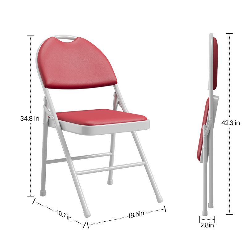 Folding Chair, Red/White