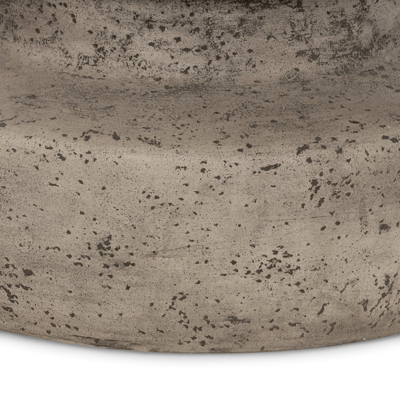 Nahla Outdoor Round Side Table, Graphite