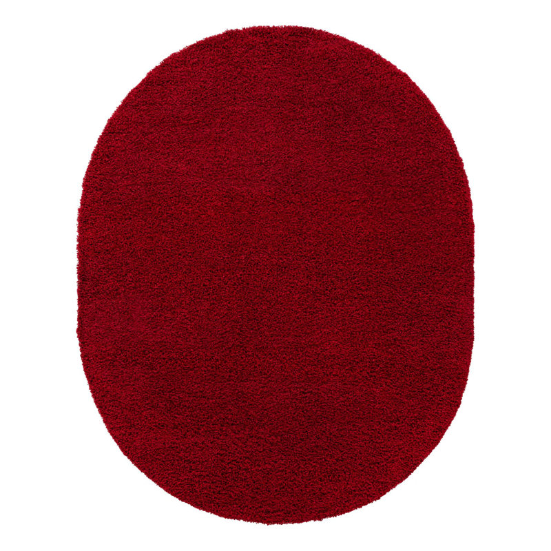 Angeline Indoor Rug, Oval 7'10" x 10', Cherry Red