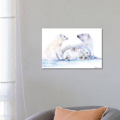 Polar Bears by George Dyachenko - Wrapped Canvas Painting