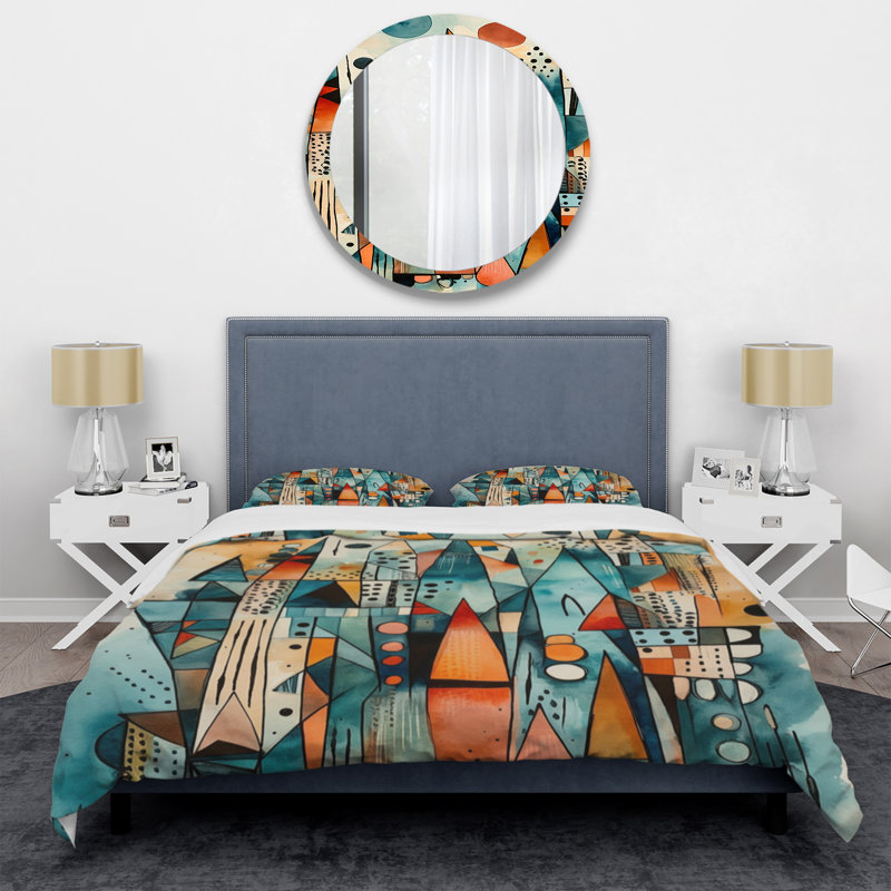 Ensemble de housse de couette en microfibre / polyester Joyful Geometric I Bedding