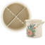 Kitchen Utensil Holder, 4 Compartment Utensil Bucket with Drainer Hole White