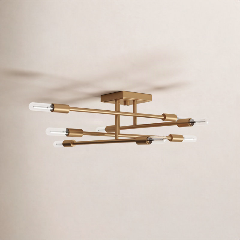  Lyrique 8-Light Ceiling Light , Brass
