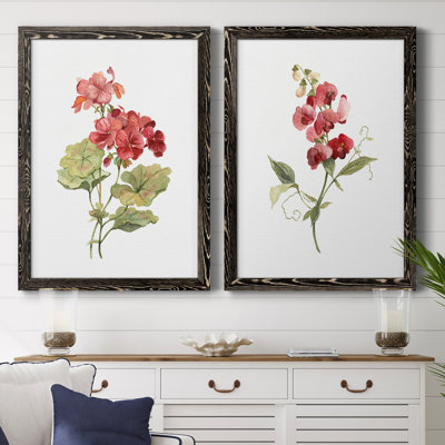 " Scarlet Geranium " 2 - Pieces
