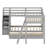 Space-Saving L-Shaped Bunk Bed Featuring Integrated Storage Drawers, Ladder and Staircase for Versatile Bedroom Arrangements-115963409