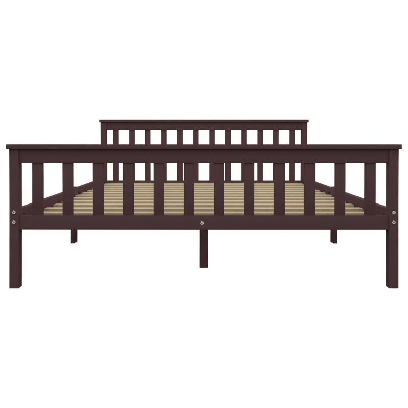 Whitworth Solid Wood Bed, dark brown, European Kingsize (160 x 200cm)