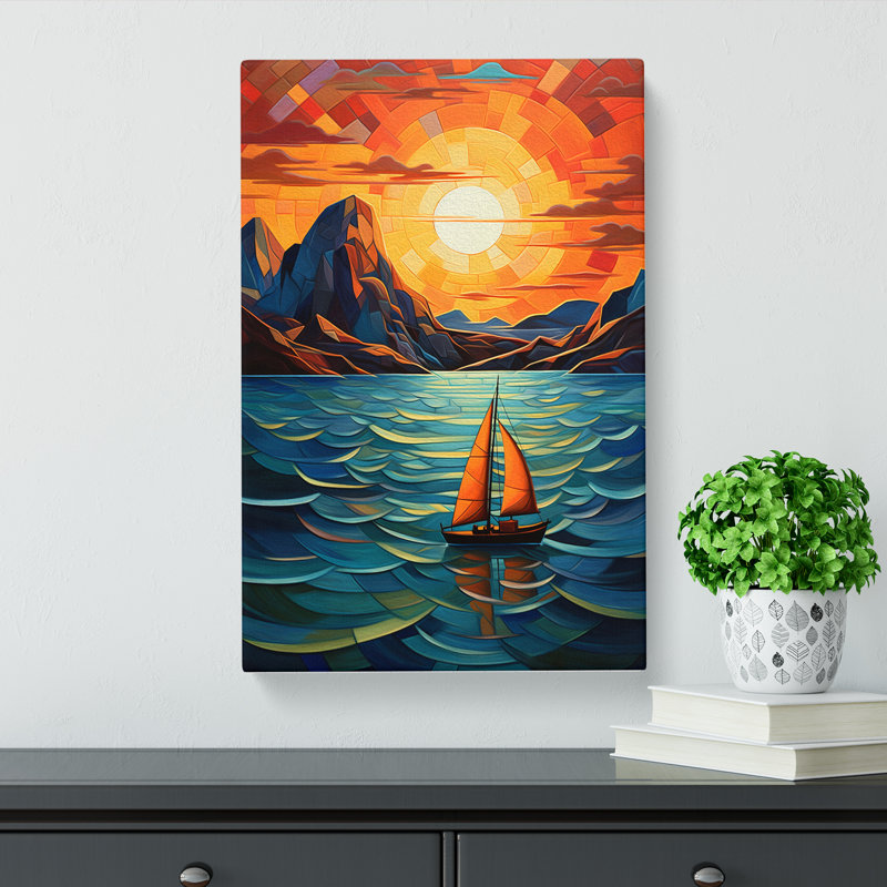 Seascape Orphism - No Frame Print, 50cm H x 35cm W x 3cm D