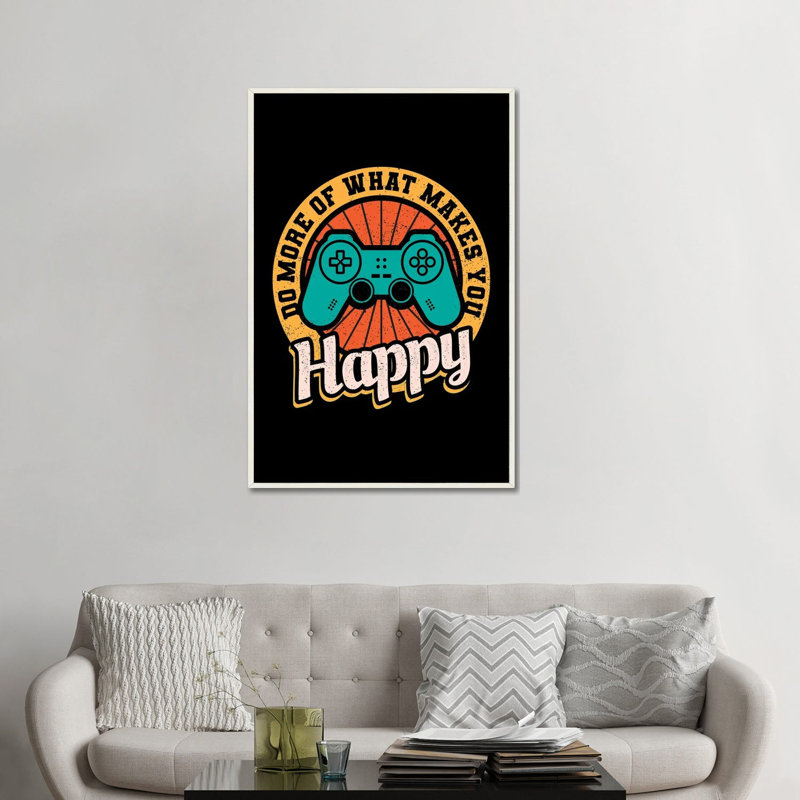 «Gaming III», reproduction d'art sur toile encadrée, H 48 po x l 32 po, Impression sur toile flottante sans passe-partout