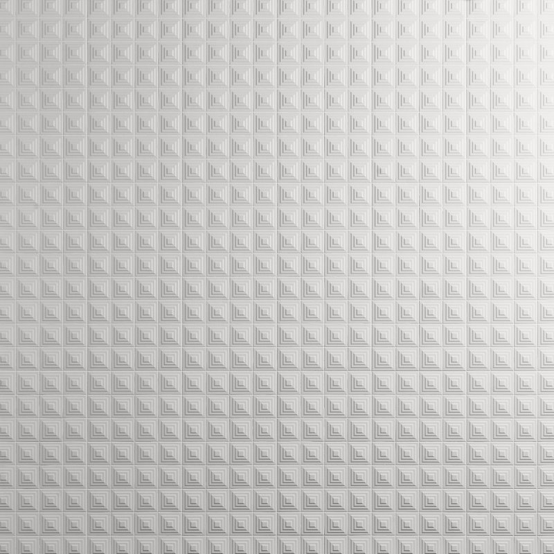 Level Pyramid 7.87" x 15.74" Ceramic Patterned Tile, White