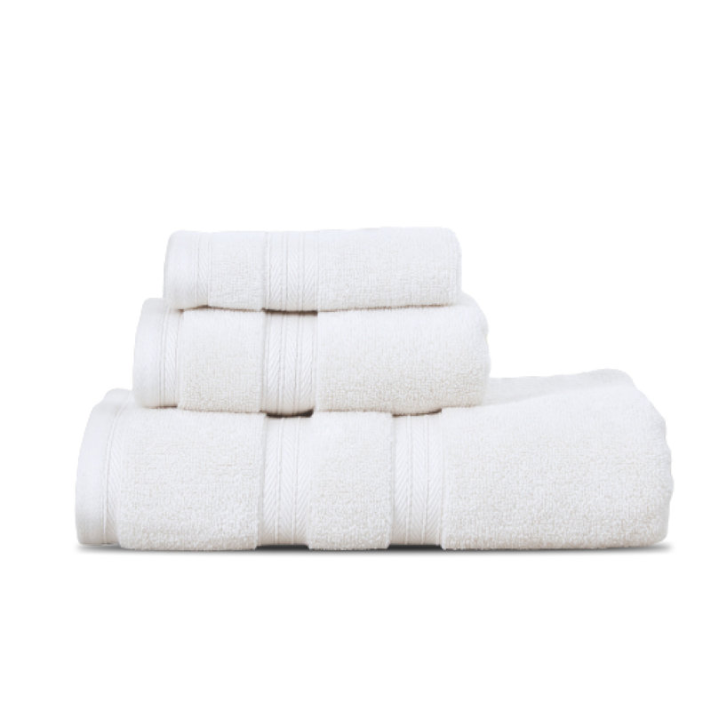 Ensemble de serviettes de bain 100% coton Elegance Essentials 550GSM, Ivoire