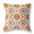 Bleu / orange floral / géométrique