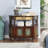 Coffee Solid Wood Free Form Console Table-896209835