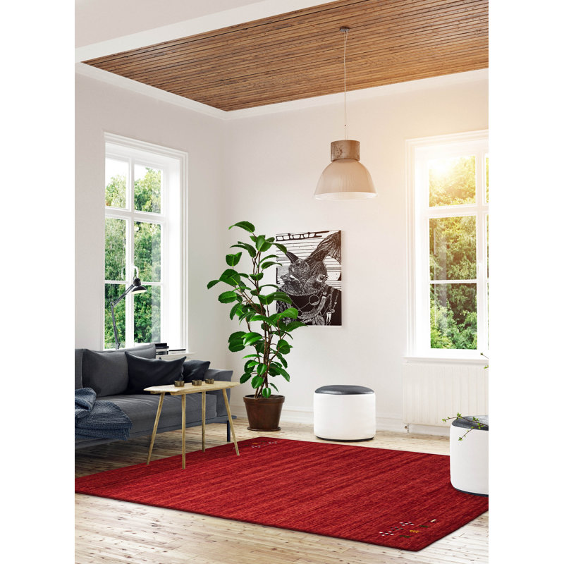 Kashkuli Gabbeh Red Rug 5'0" x 7'9"