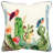White Green Botanical Garden Throw Pillow