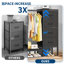 Armoire 4 tiroirs en tissu avec tringle-37217549