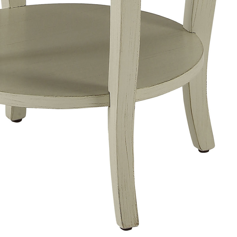 Bouie End Table with Storage, Antique White