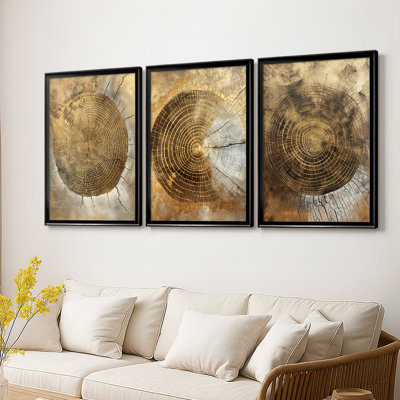 ABSTRACT Series CCXI  -Custom Framed  Wrapped Gallery Canvas - 3 Pieces
