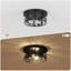 Plafonnier encastré 2 lumières rustique noir-2037160555