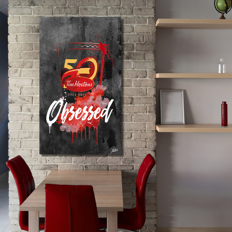 « drink tim hortons inversé » par ppi studio, impression sur toile tendue, H 40 po x l 24 po x P 1 po