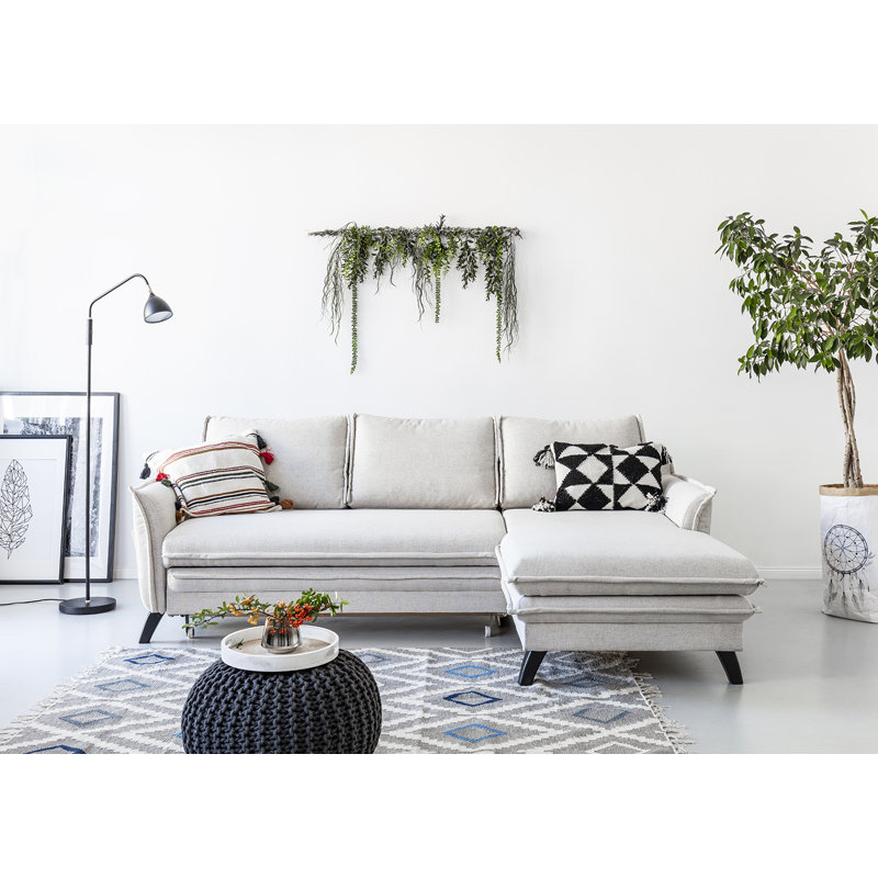 Charming Charlie Corner Sofa Chaise, Right Hand Facing, Beige