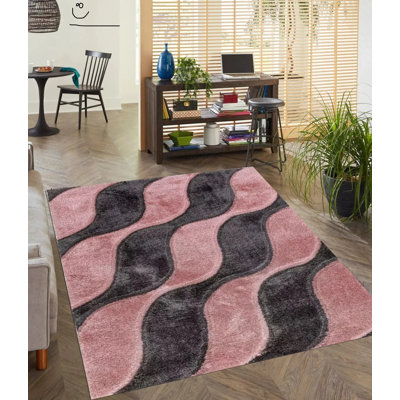 Geometric Shag Area Rug