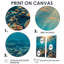 «Sunshine Through The Ocean Surface», art mural sur toile bleue-1148094666-1148094677-1148094674