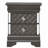 Chic Metallic Black Modern Nightstand-2004399005