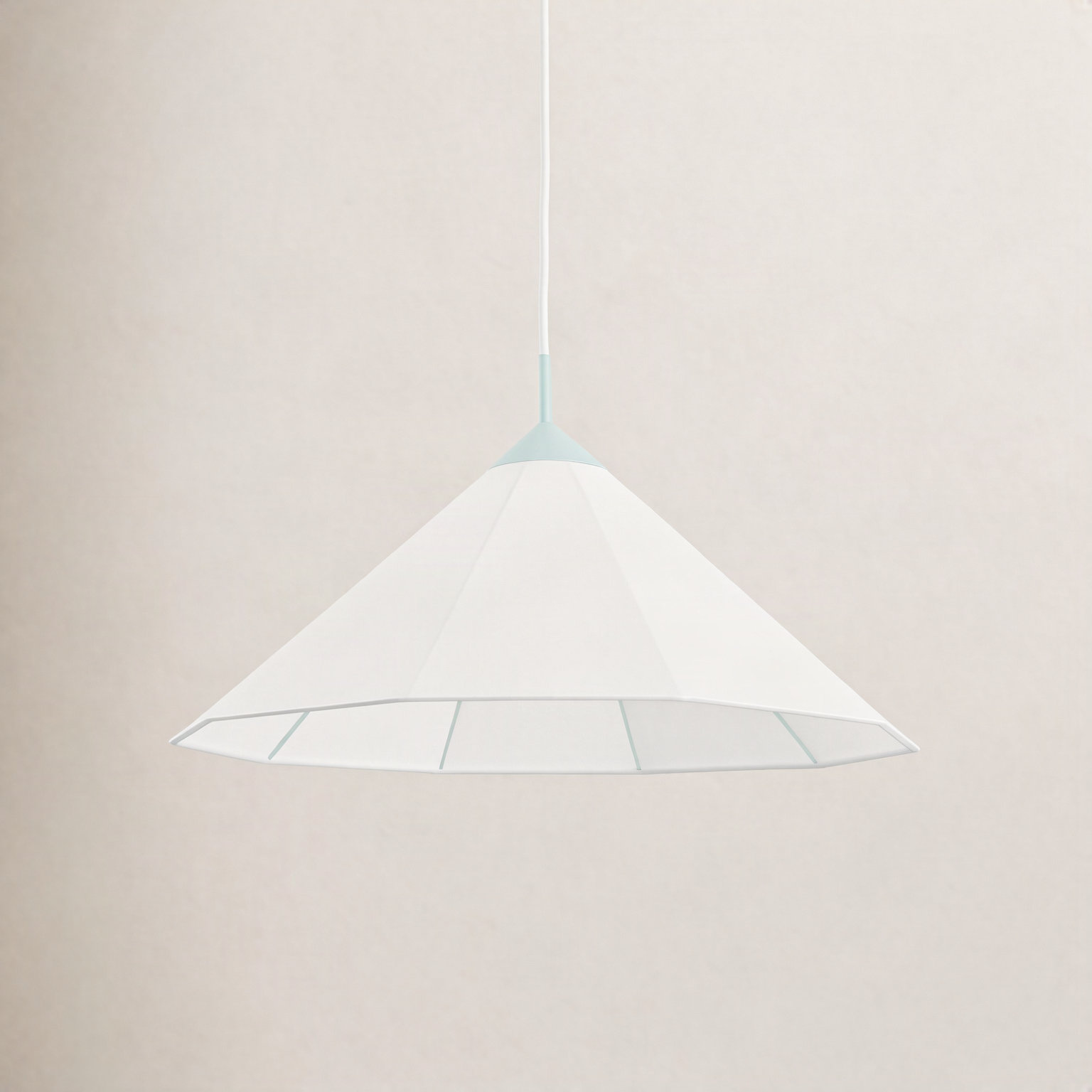 Single Light Pendant, 16" H x 28" W x 28" D, G40, Blue