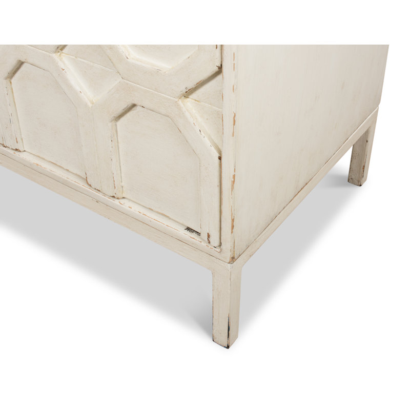 Becket 74'' W Solid Wood Sideboard, Antique White