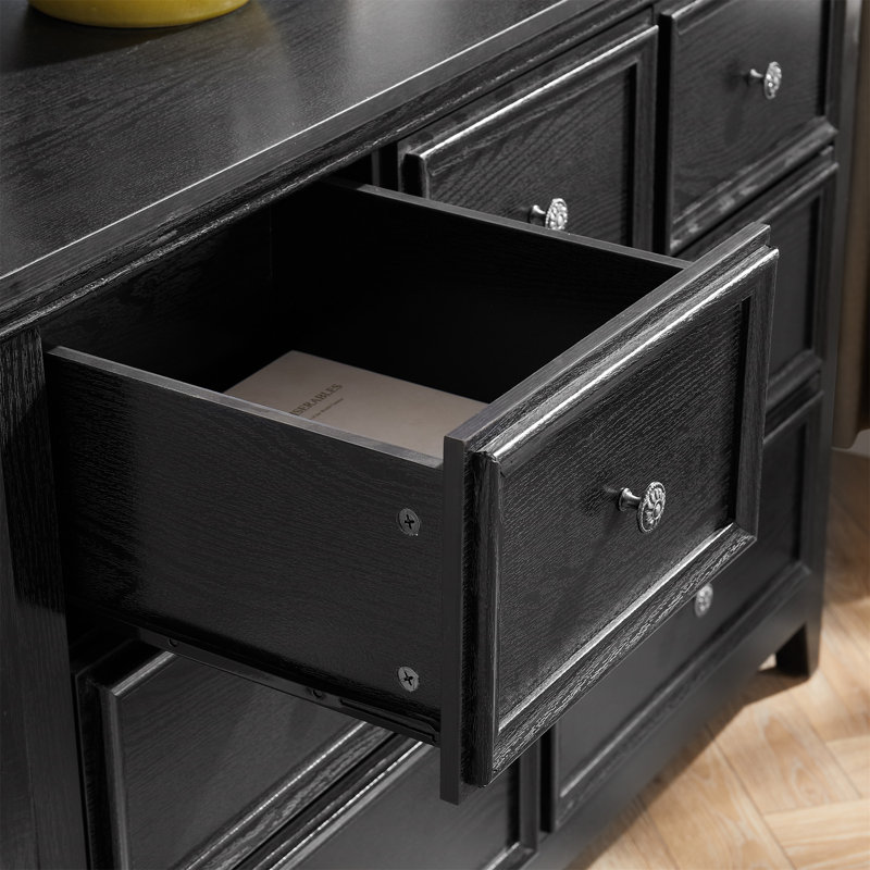 Commode 7 tiroirs Modern, Black