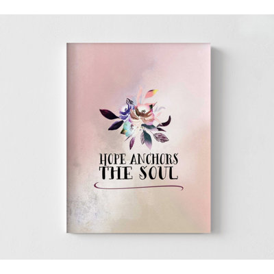 Hope Anchors By Tara Moss, Framed Hebrews 6:19 Poster, Hope Wall Decor, Hopeful Pastel Tone Print, Hope Sign Wall Art, Pink Poster Decor