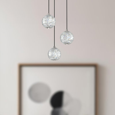 Luminaire suspendu en forme de globe à DEL 3 lumières Marni
