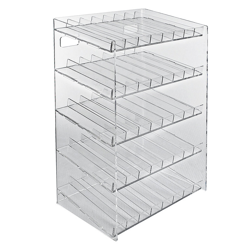 Clear Acrylic 5-Tier Stackable Cosmetic Display Rack