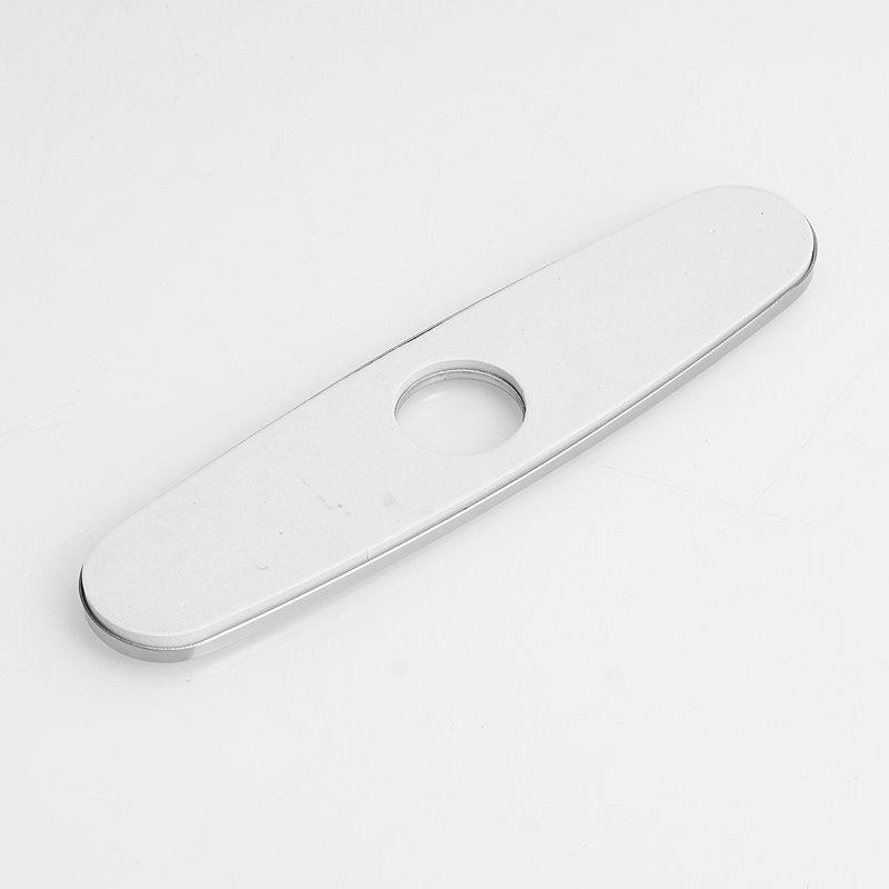 Plaque de protection pour trou de robinet de cuisine, Nickel brossé