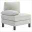 Canapé modulaire modulaire faisant face à la gauche | Moderne | Pieds en bois massif | pour salon chambre à coucher | Crème / blanc | Polyester