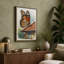 Monarch on Terracotta Botanical - Wrapped Canvas-933748045-933748046