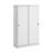 Hamilton White 65 in. Accent Cabinet Office Storage Cabinet with 4 Adjustable Shelves and Sliding Doors