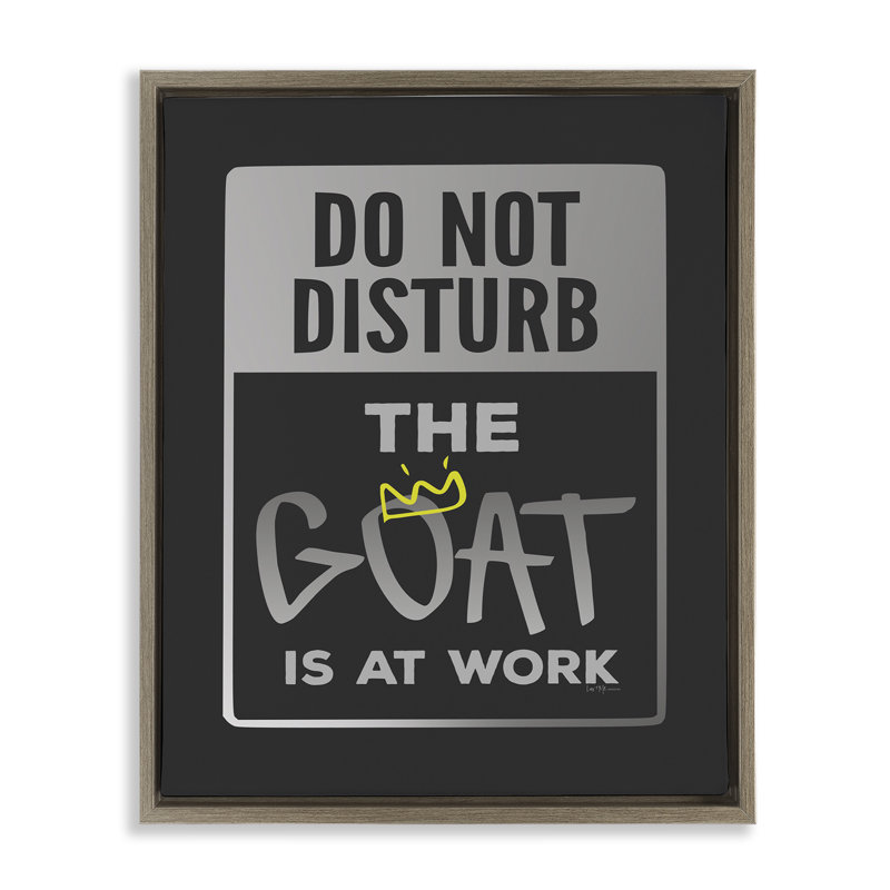 «Do Not Disturb GOAT», art mural encadré flottant doré, design par Lux + Me Designs, H 21 po x l 17 po