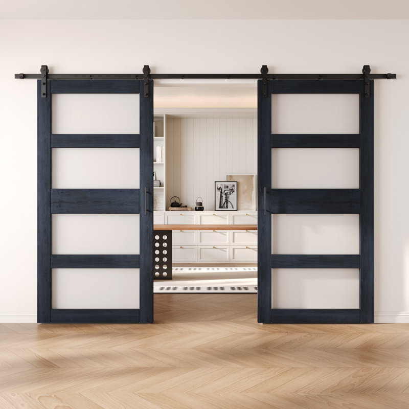 Portes de grange non assemblées et finies en verre à double vitrage de 32 po x 84 po Homquer de 32 po x 84 po Homacer de Homacer