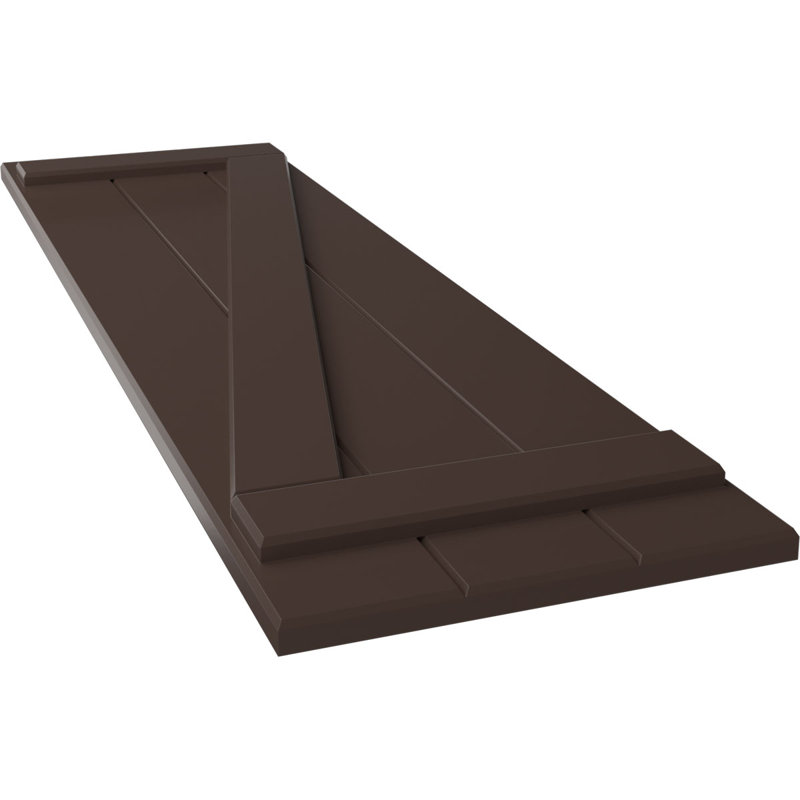 Volets en PVC True Fit, Brun raisin, 16.125", 60"