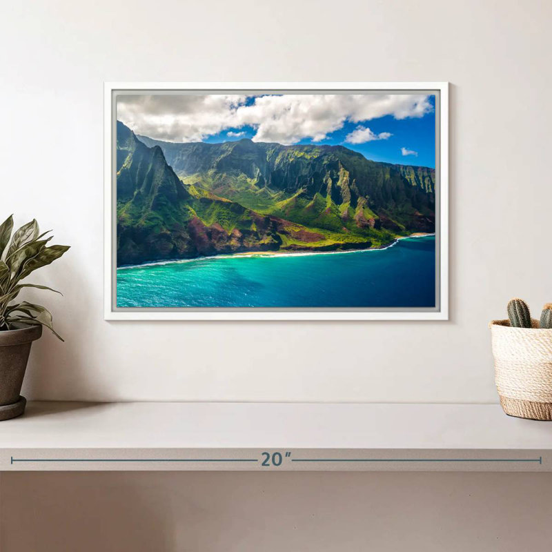Kauai, Cadre flottant blanc, 13 po x 9 po