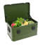 Boîte de rangement verte avec couvercle, 50 litres (13,21 gallons), bac de rangement pour pique-nique, contenant de rangement en alliage d'aluminium pour une utilisation intérieure et extérieure-130837063-130837064