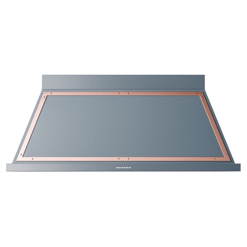 ILVE Nostalgie Noblesse 60 inch Range Hood, Blue Gray/Copper