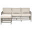 Garden Sofa with Ottoman 3 Seater OFENA PE Rattan Grey