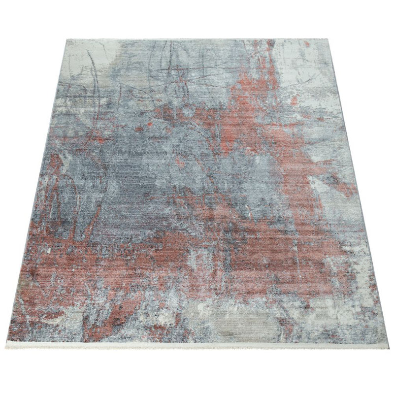 Stoddard Abstract Shag Area Rug, Rectangle 80 x 150cm