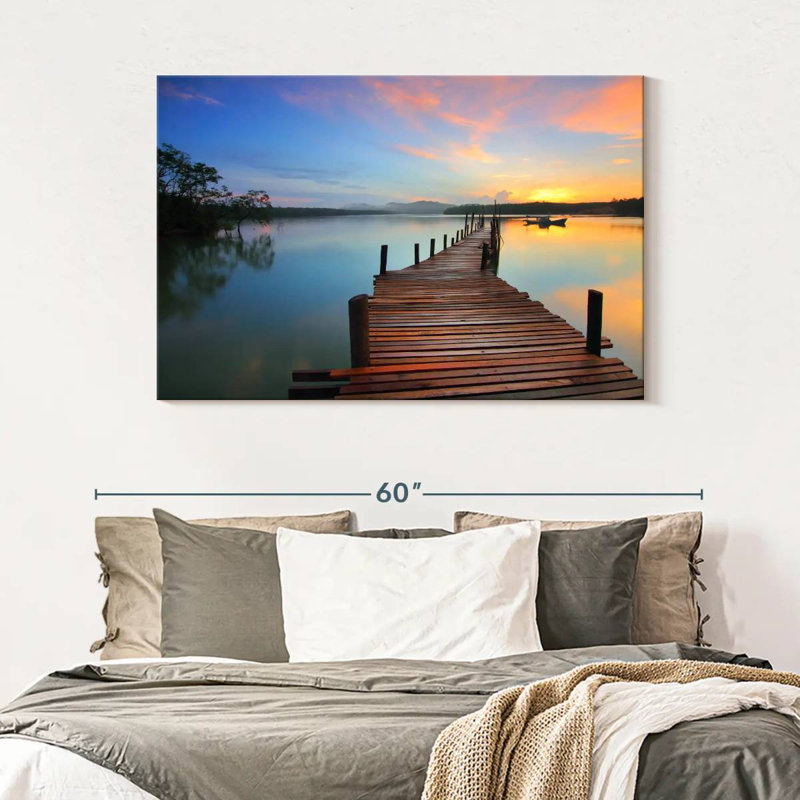 Lake Michigan Lake Michigan, reproduction sur toile, H 32 po x l 48 po x P 1,25 po